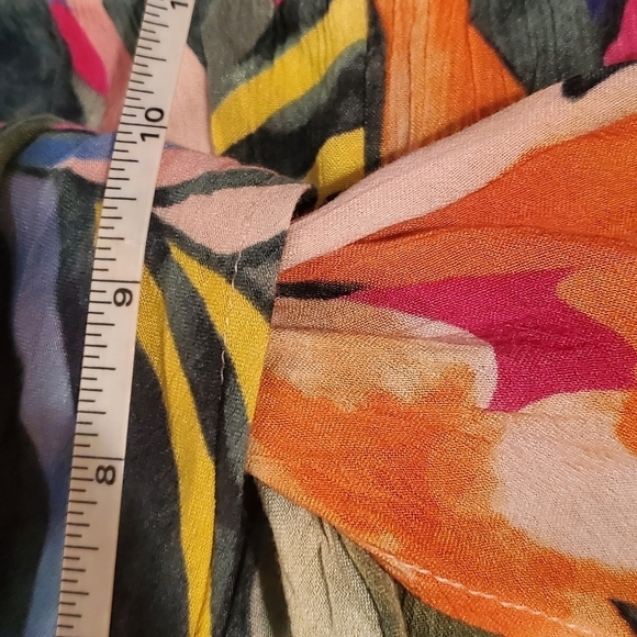 Kona Sole Tie Front Cover Slit Sides Colorful Sz. M Pants Beach Cover-up - Picture 13 of 14